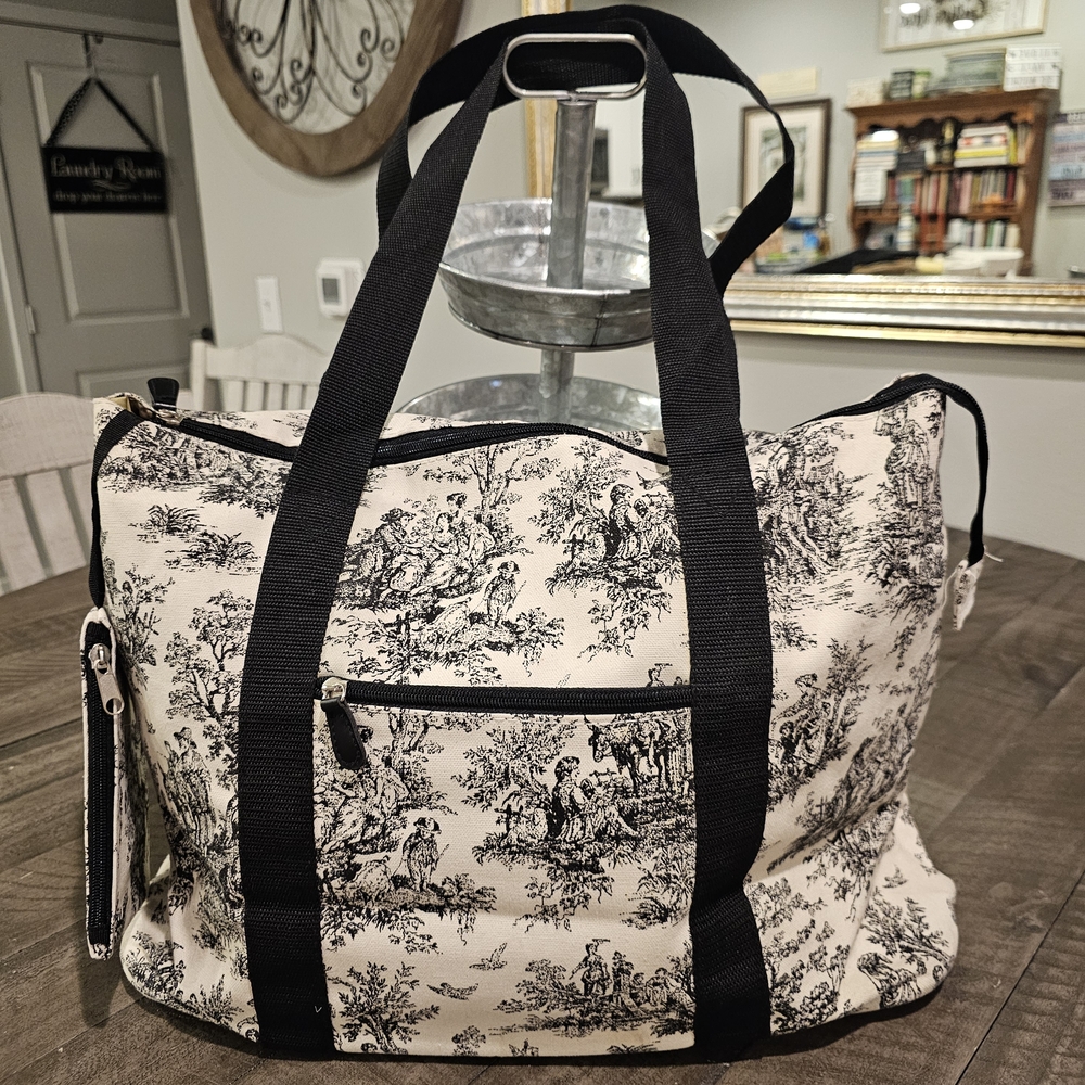 Black and Cream Tote Bag